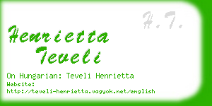 henrietta teveli business card